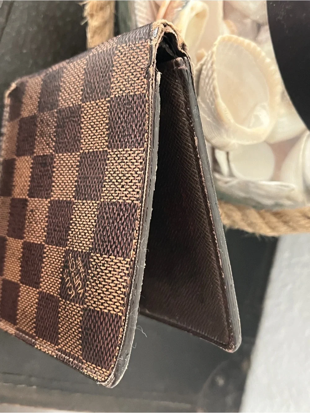 Louis Vuitton Brown and Dark Brown Damier Canvas Bifold Wallet